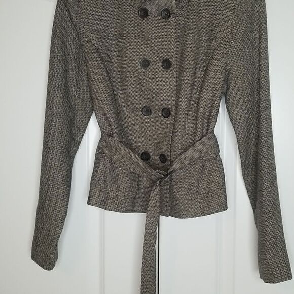 Ann Taylor LOFT Double-Breasted Herringbone Career Jacket - Picture 5 of 9